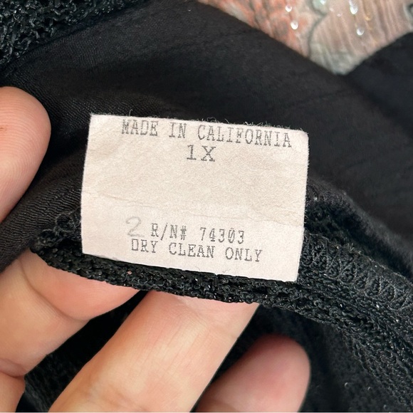 Spencer Alexis Ladies Size 1X Silk Blend Knit Kimono Artsy Classy - Picture 8 of 9
